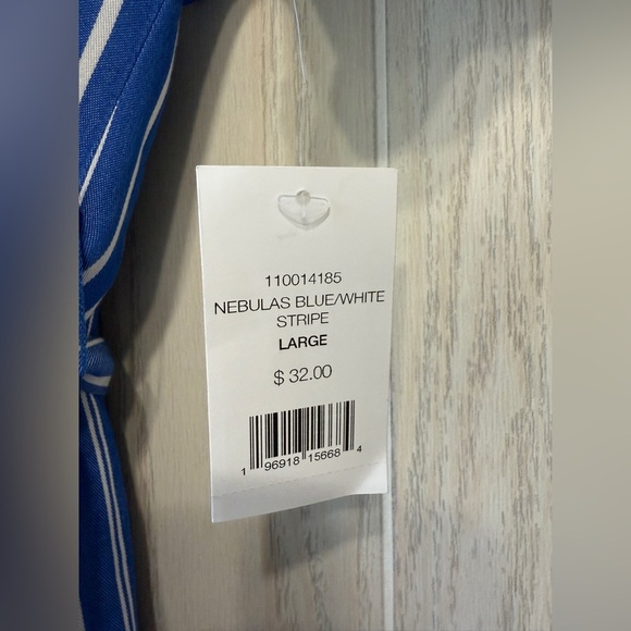 Daily Thread Blue Stripped Shirt Dress Size L NWT - Picture 4 of 6